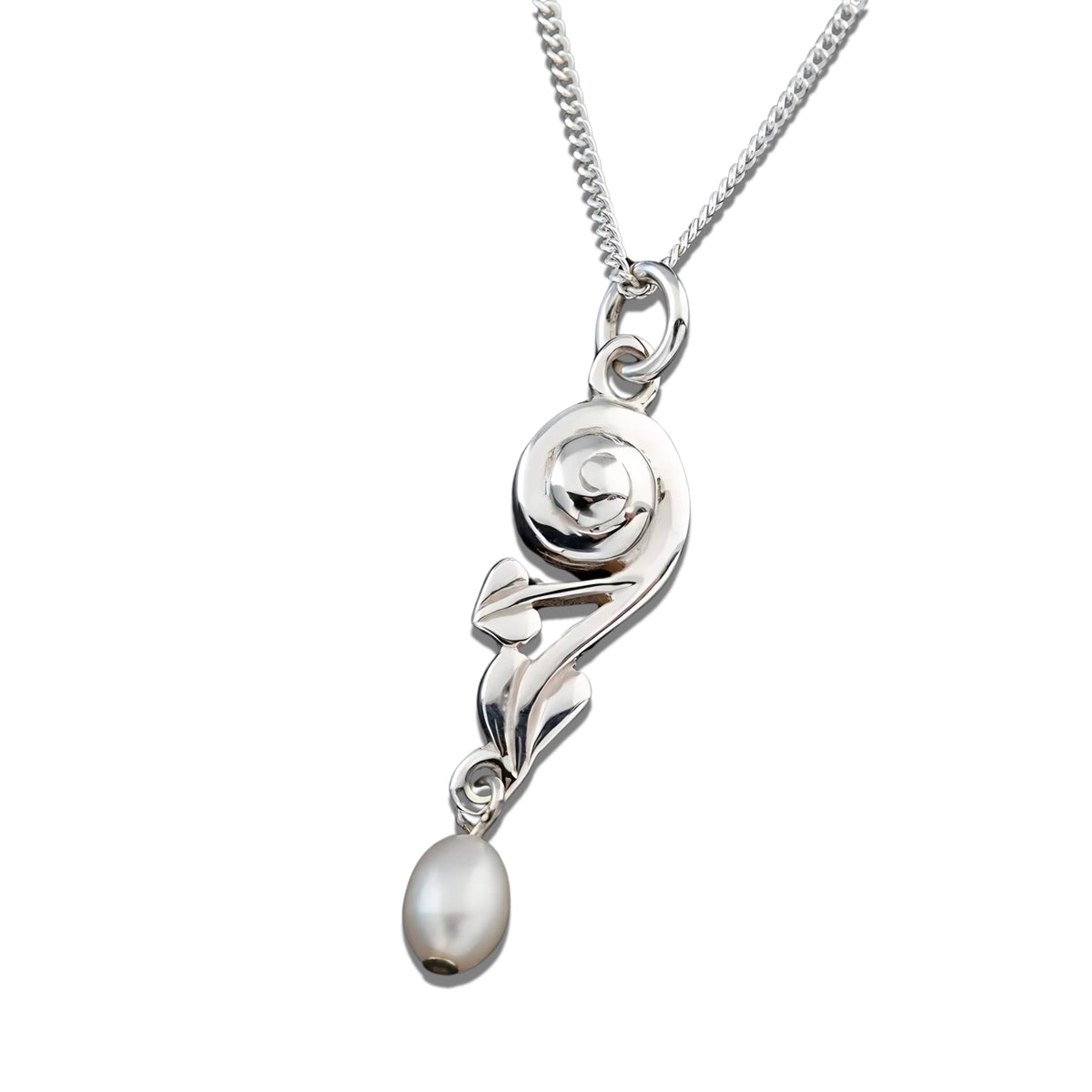 Silver or Gold Pearl Pendant - GP200P Shetland