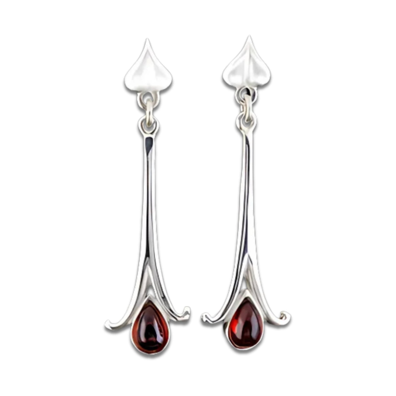 Glasgow Girls Silver Or Gold Long Drop Earrings - GE220-S-G Shetland