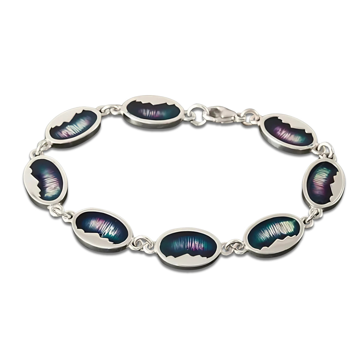 Foula Silver/9ct Yellow Gold Bracelet with Enamel - FBR500 Shetland