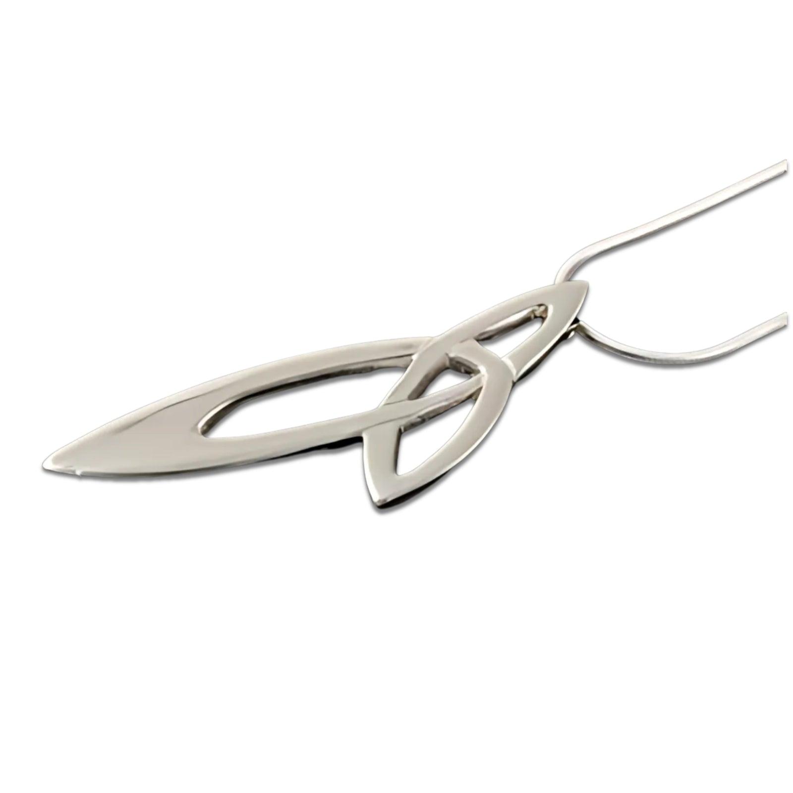 Sterling Silver Triquetra Line Of Life Pendant - P782- Shetland