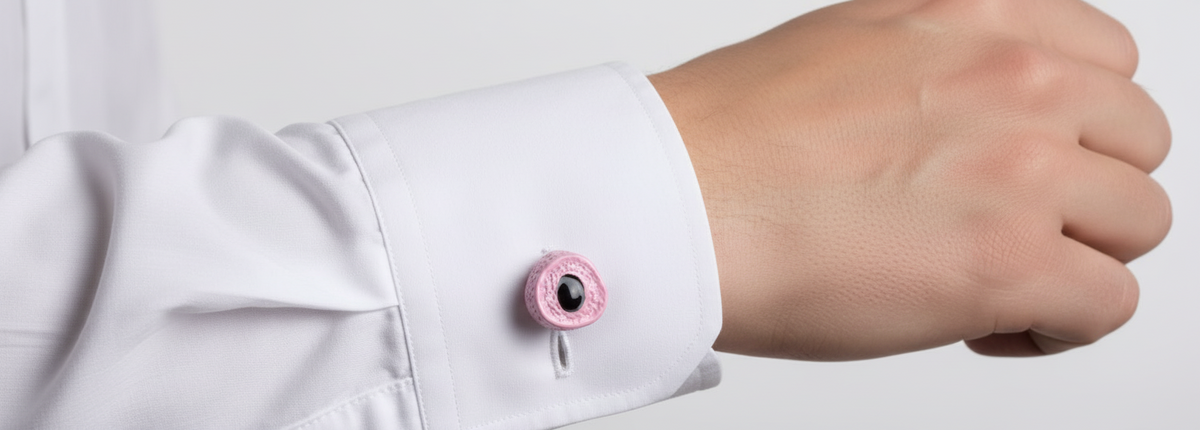 Liquorice Allsorts rhodium plated Cufflinks