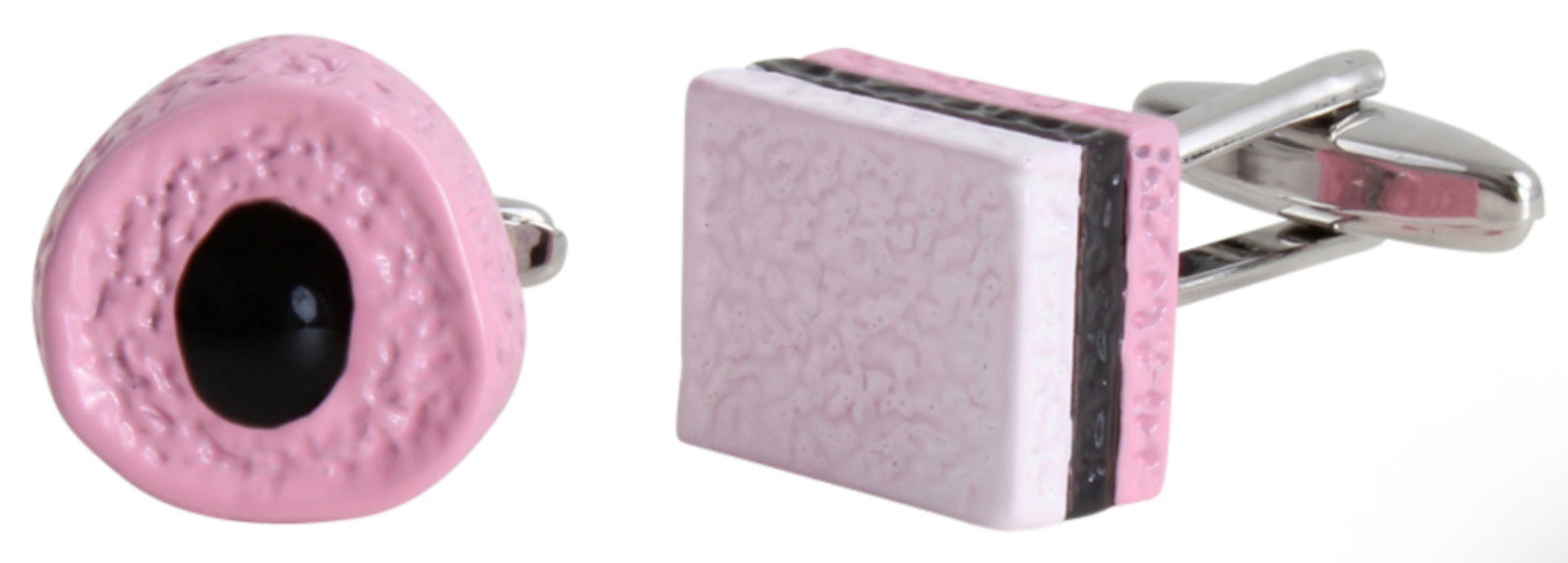 Liquorice Allsorts rhodium plated Cufflinks