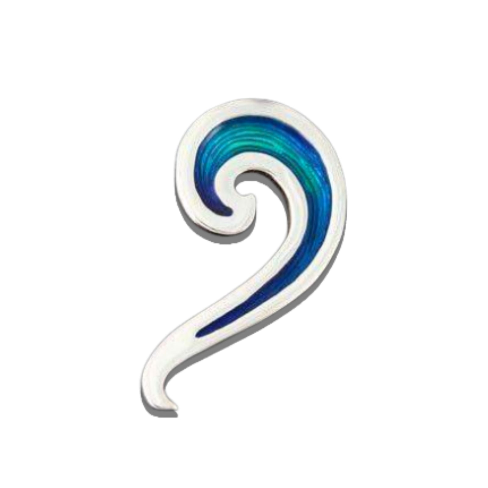 Silver And Enamel Wave Brooch - SSB33 Shetland