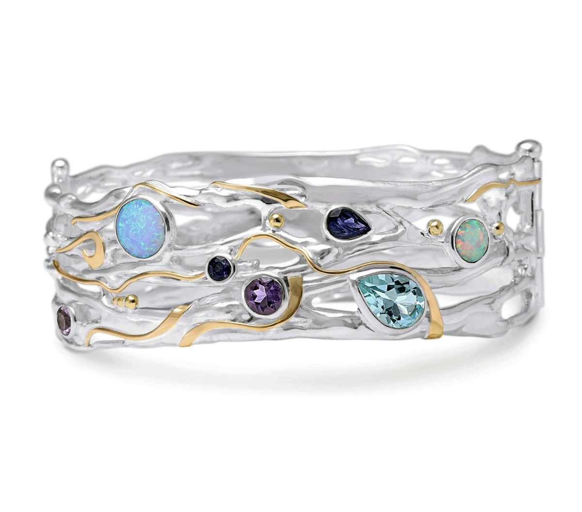 Organic Sterling Silver Bangle - BA1837 Banyan