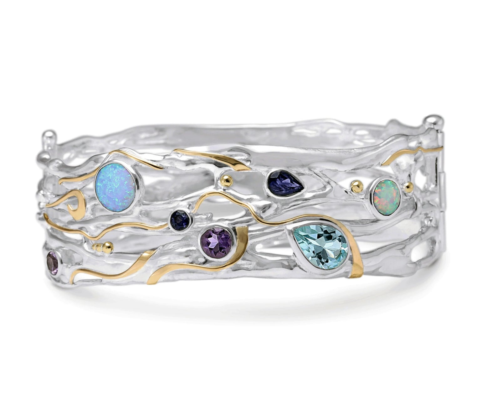 Organic Sterling Silver Bangle - BA1837 Banyan