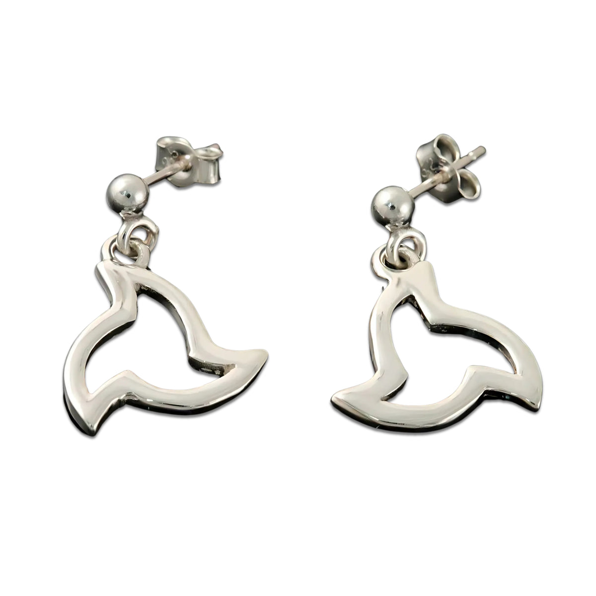 Sterling Silver Celtic Fire Earrings - CFE04 Shetland