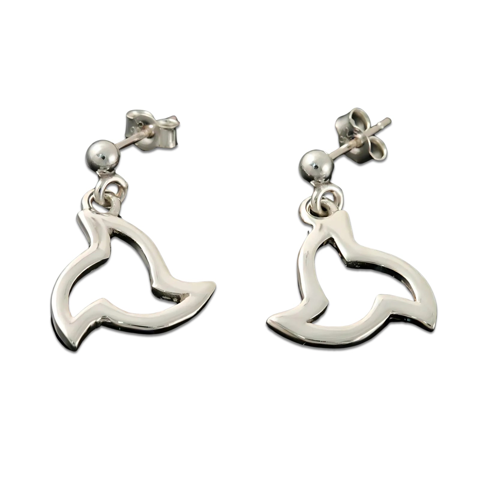 Sterling Silver Celtic Fire Earrings - CFE04 Shetland