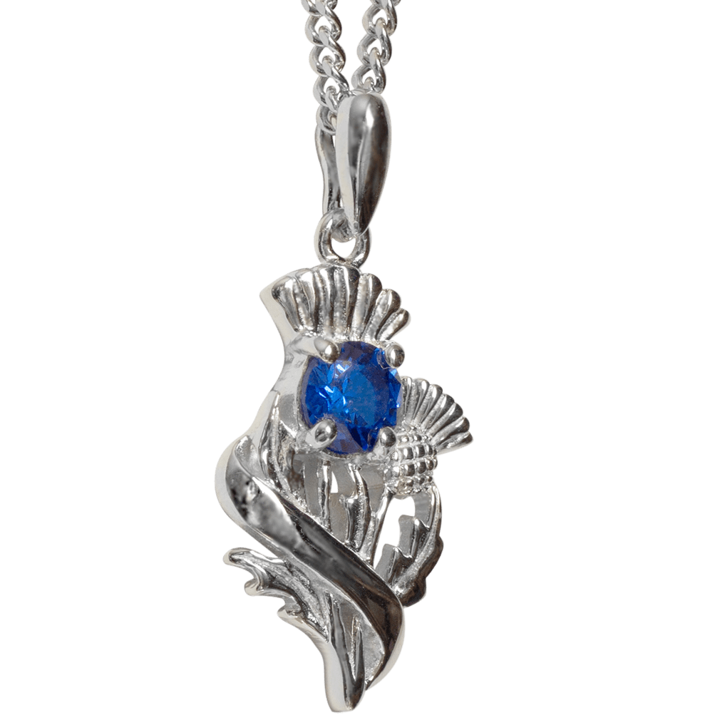 Sterling Silver Scottish Thistle Pendant - 55520