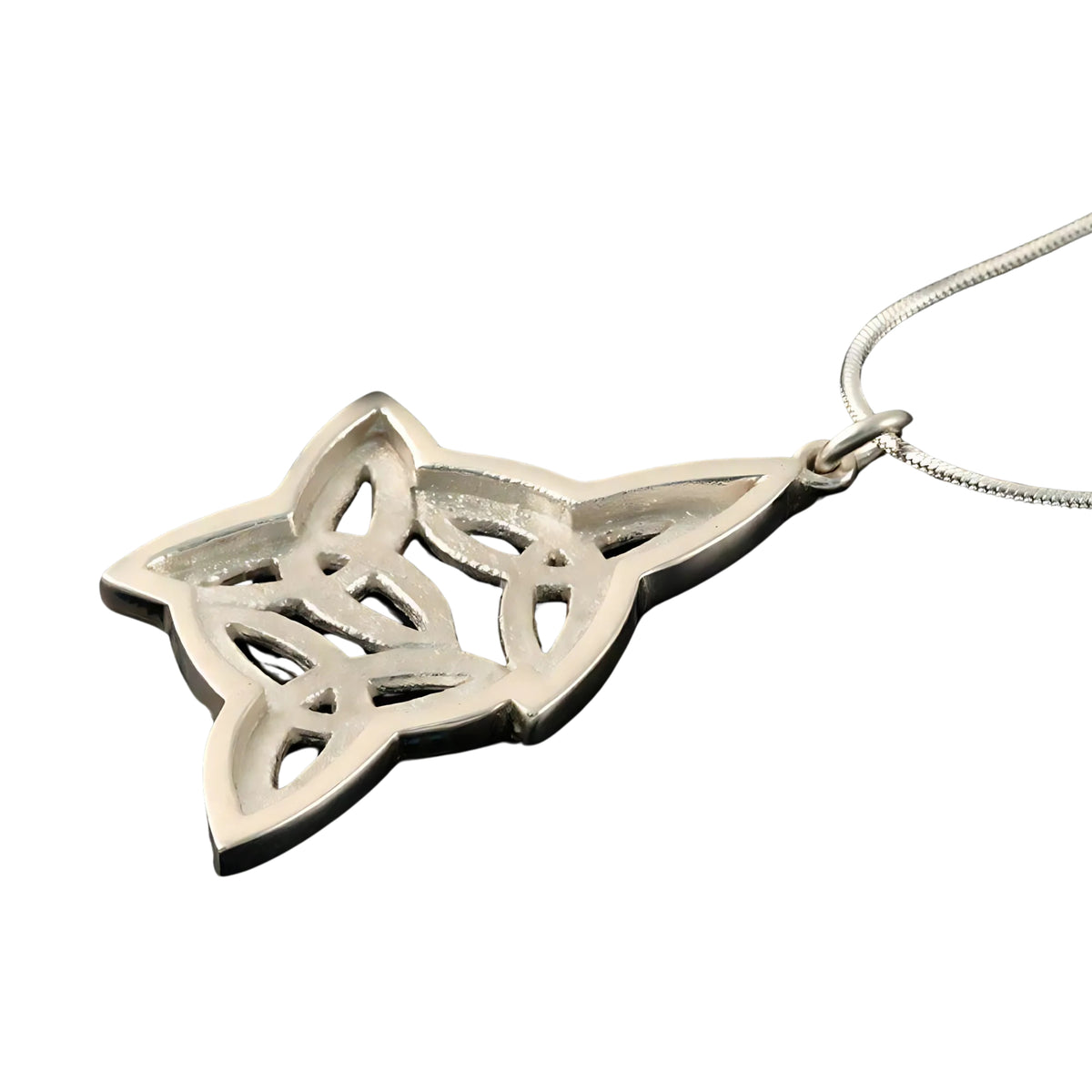 Sterling Silver Triquetra Two Tone Pendant - P781 Shetland