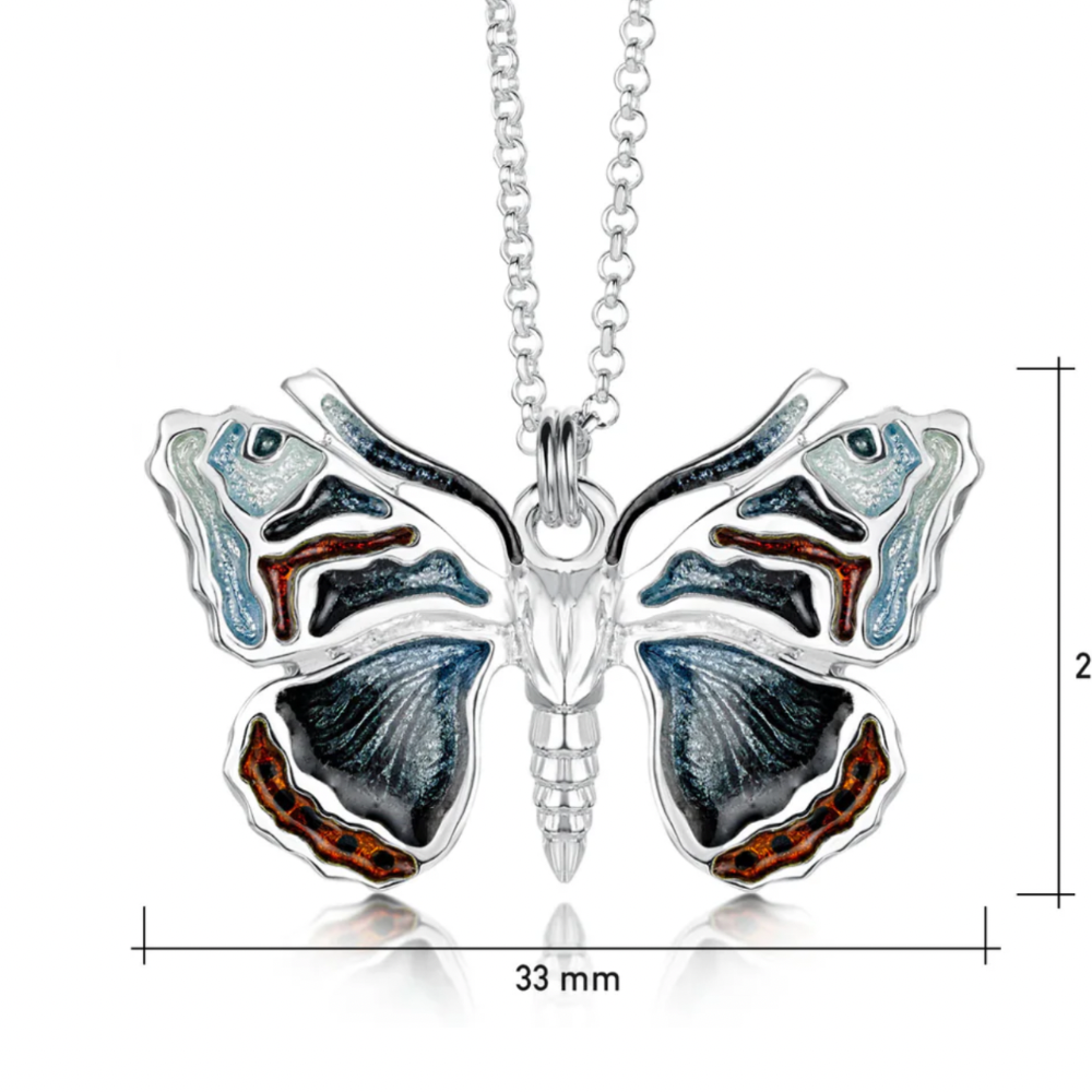 Butterfly Sterling Silver Red Admiral Butterfly - Ep285 Sheila Fleet
