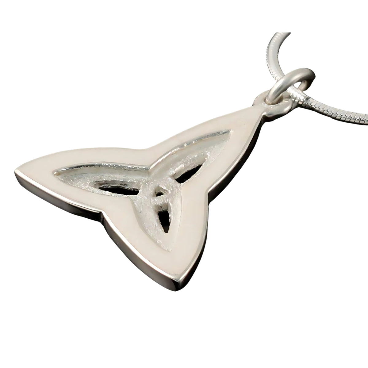 Sterling Silver Triquetra Two Tone Pendant - P792 Shetland