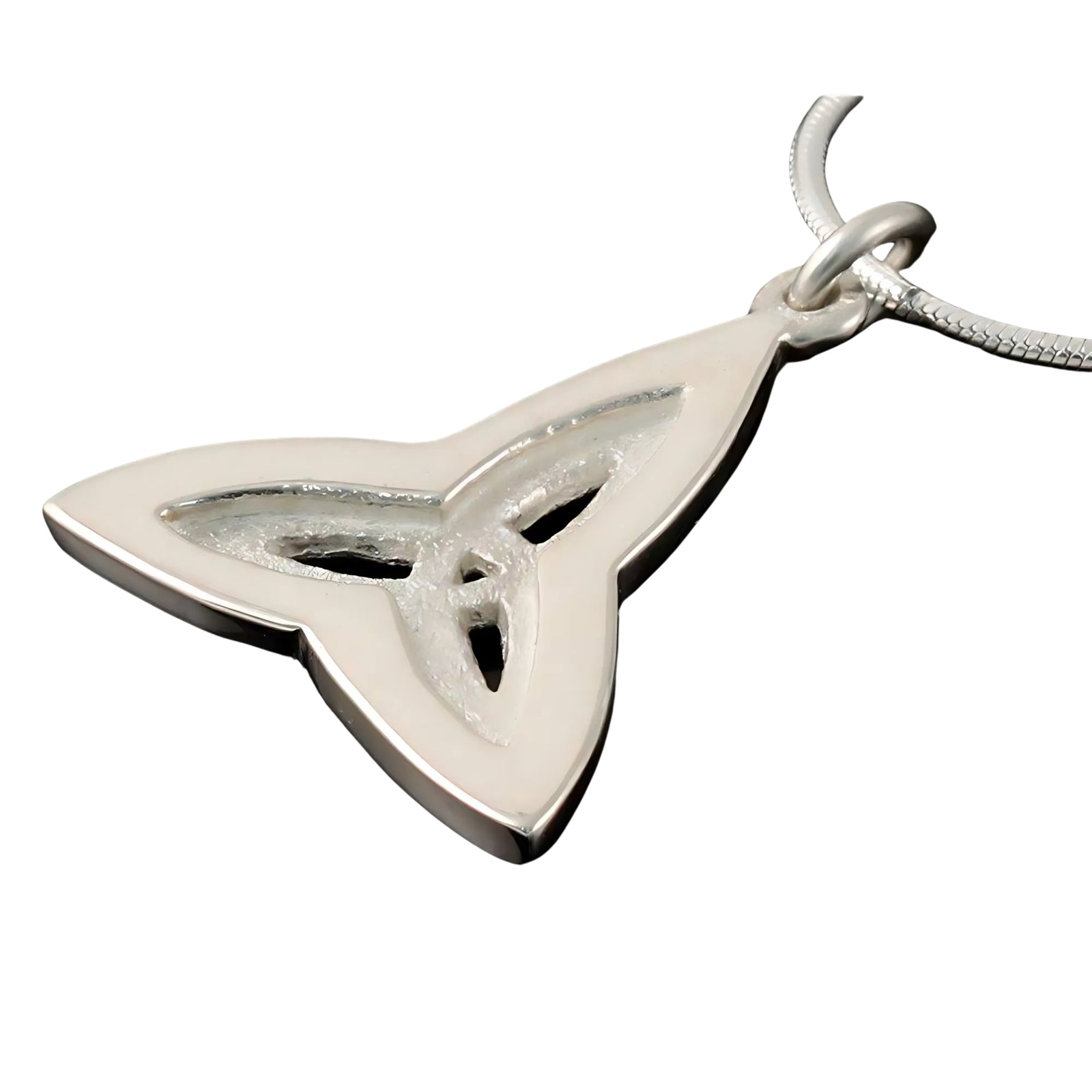 Sterling Silver Triquetra Two Tone Pendant - P792 Shetland