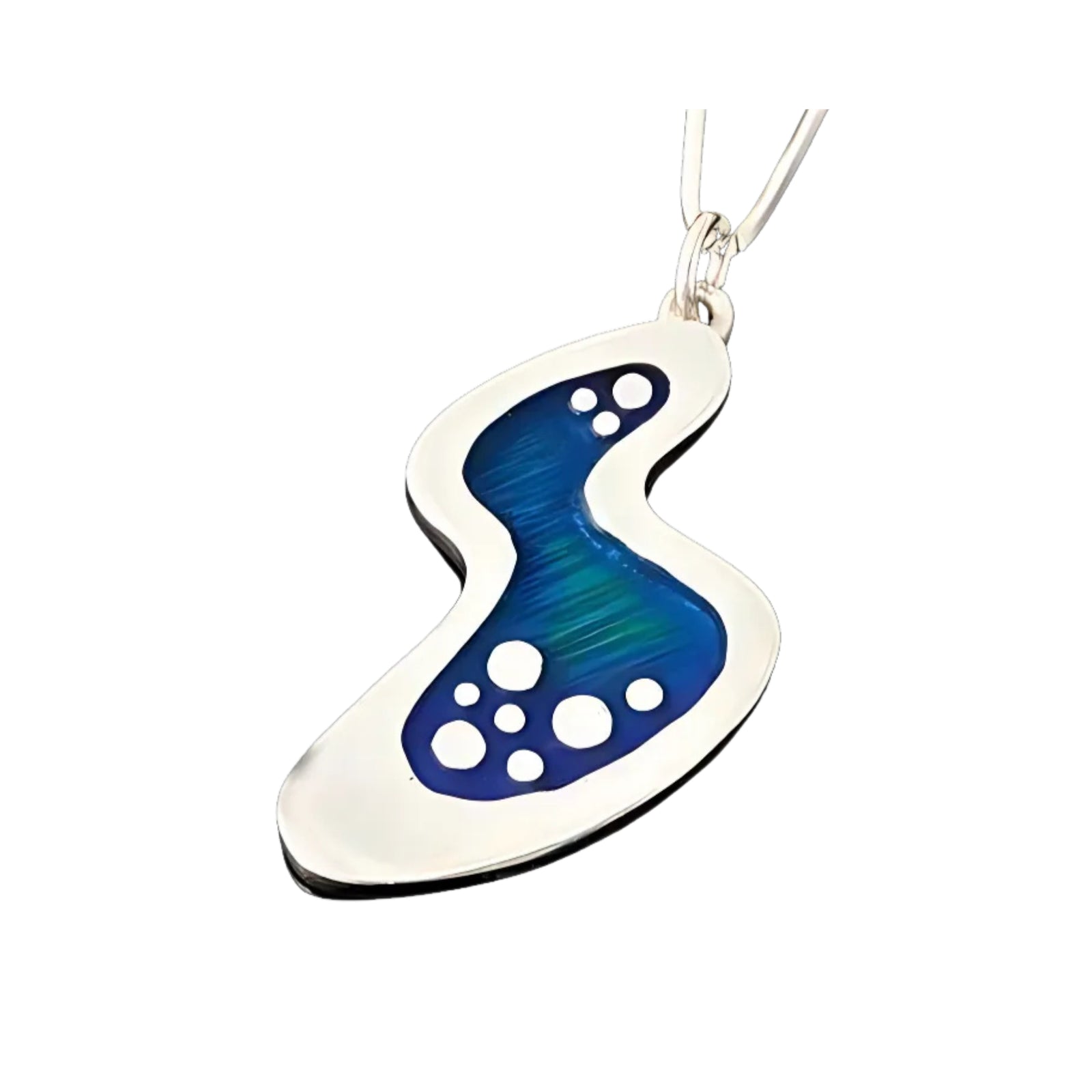 Silver And Enamel Bubble Pendant - SSP55 Shetland