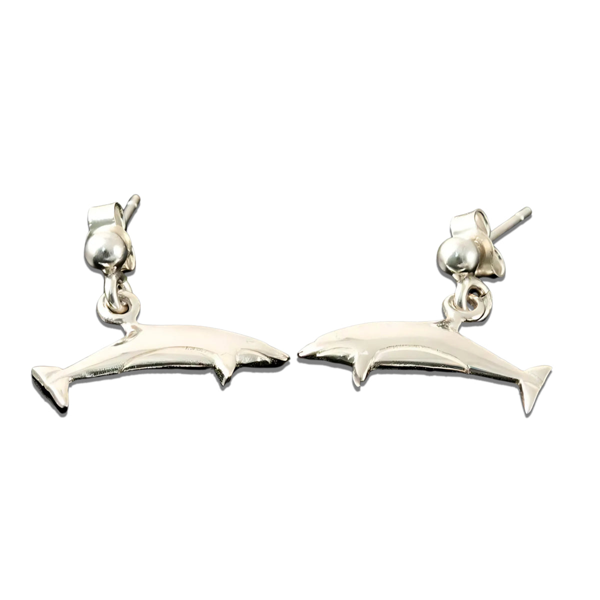Sterling Silver Dolphin Earrings - E247-S-D Shetland