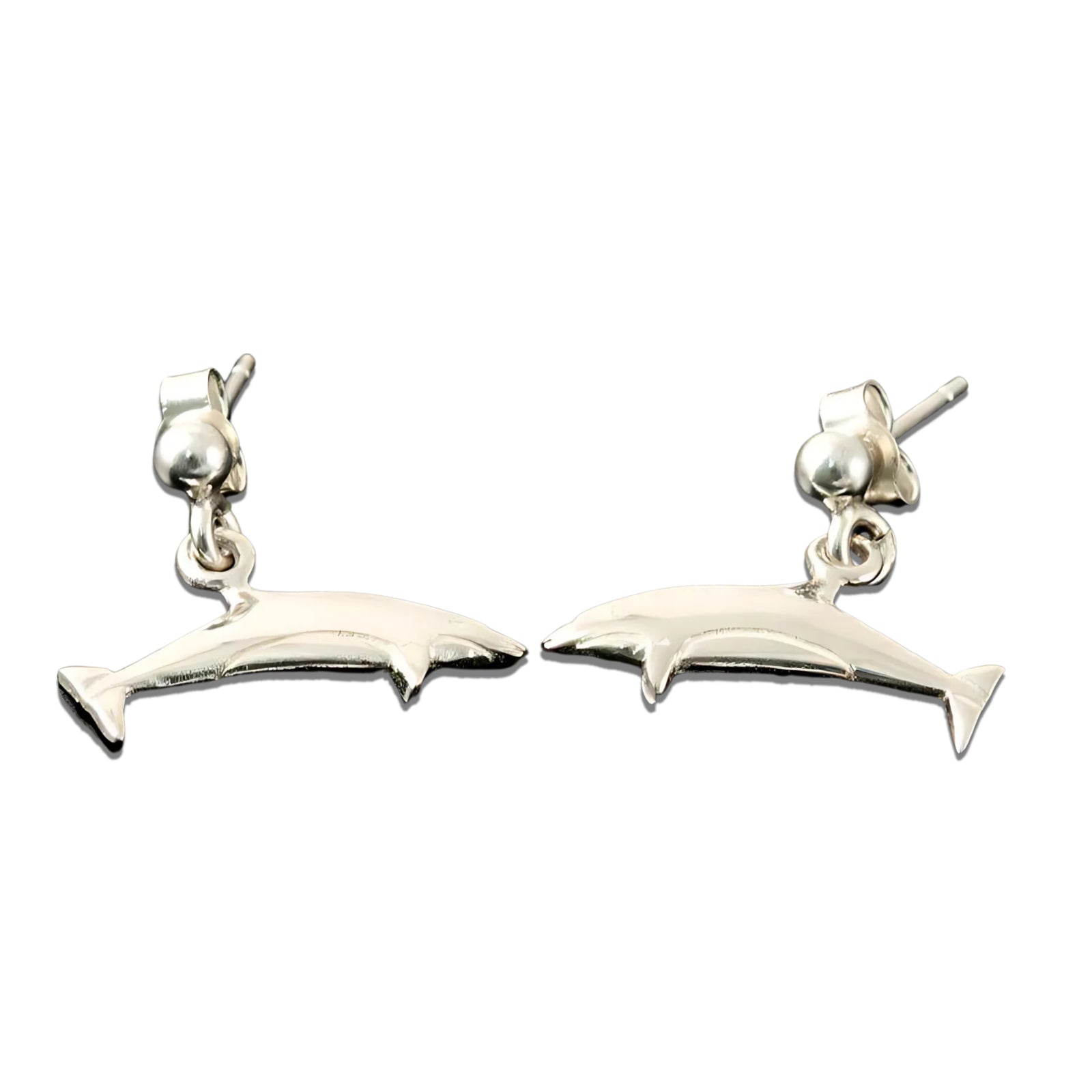 Sterling Silver Dolphin Earrings - E247-S-D Shetland