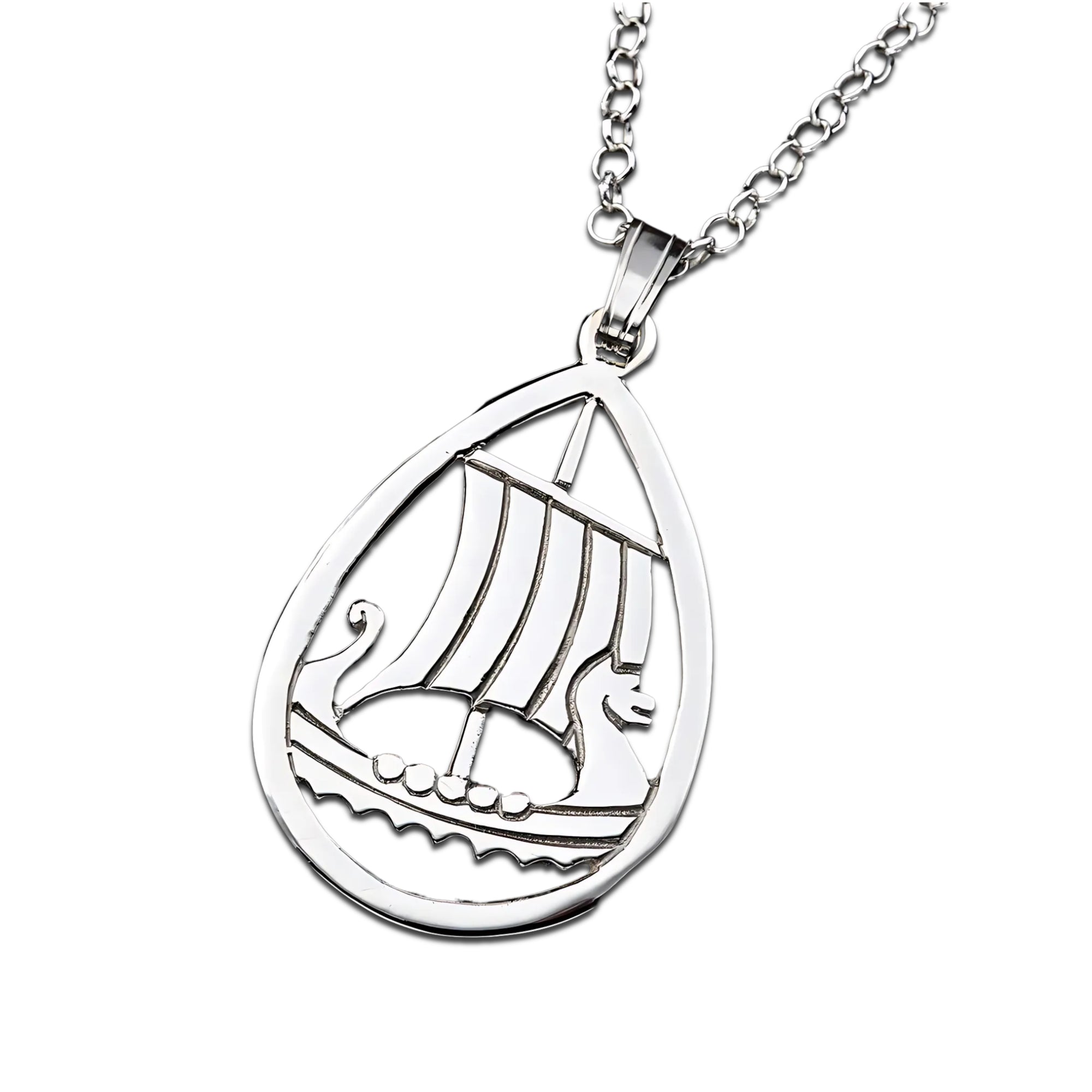 Silver Or Gold Viking Ship Pendant - P5- Shetland