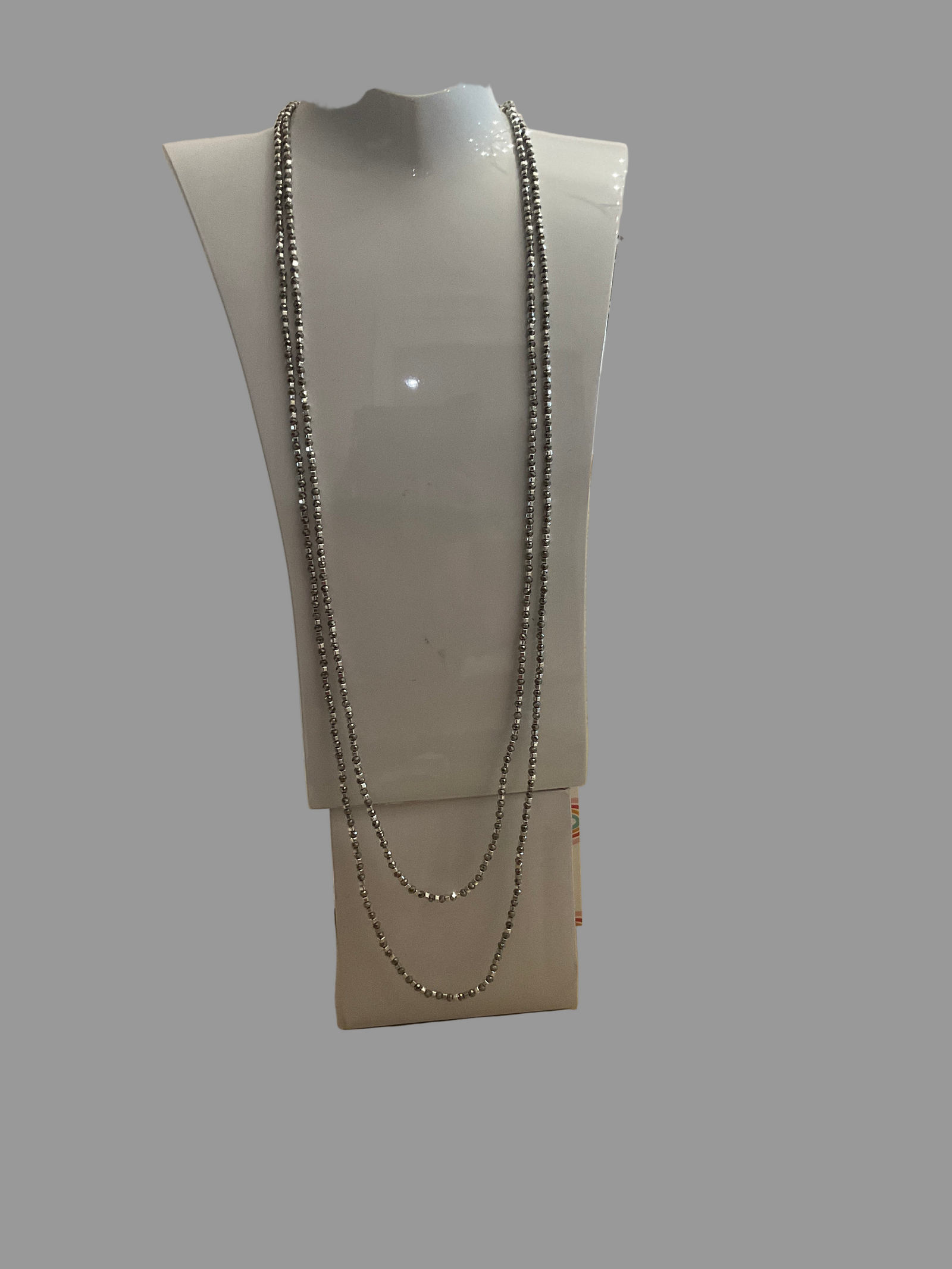 Fashion Jewellery Silver Coloured Beaded Necklace