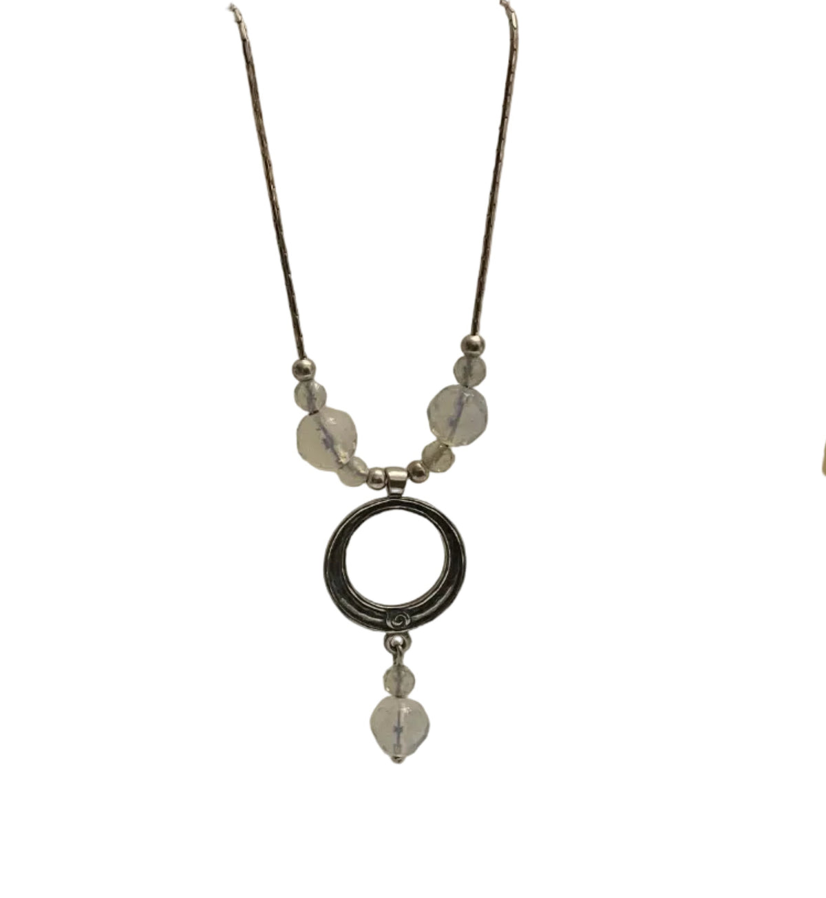 Sterling Silver &amp; Opalite Necklace N4509 Tamir