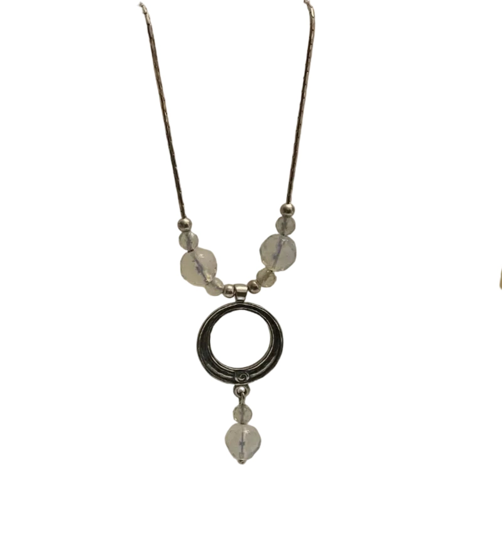 Sterling Silver & Opalite Necklace N4509 Tamir