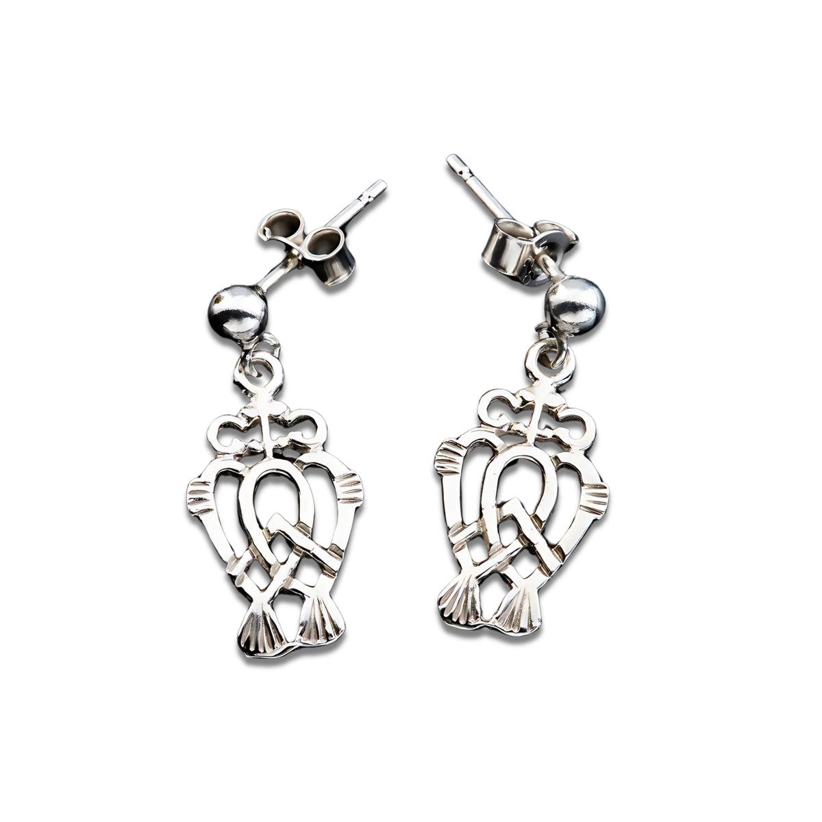 Sterling Silver Or Gold luckenbooth Earrings -E37- Shetland