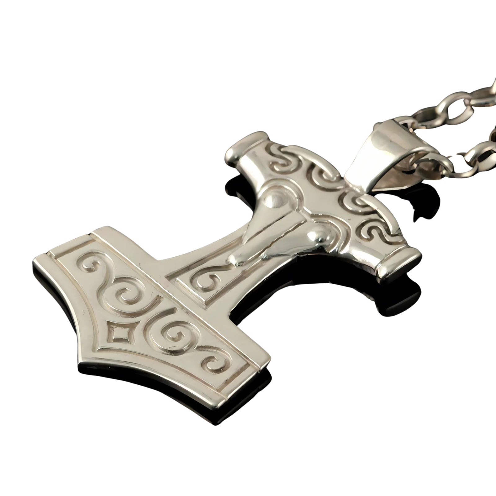 Silver or Gold Thors Hammer Pendant - P566-s-2 Shetland
