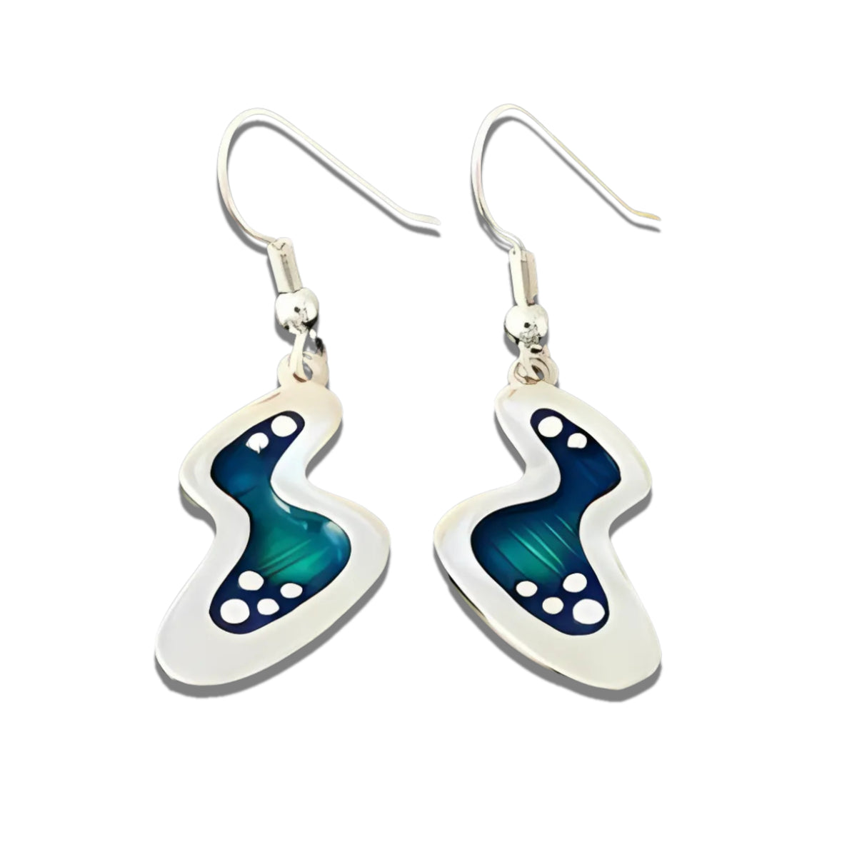 Silver And Enamel Bubble Earrings - SSE555-s