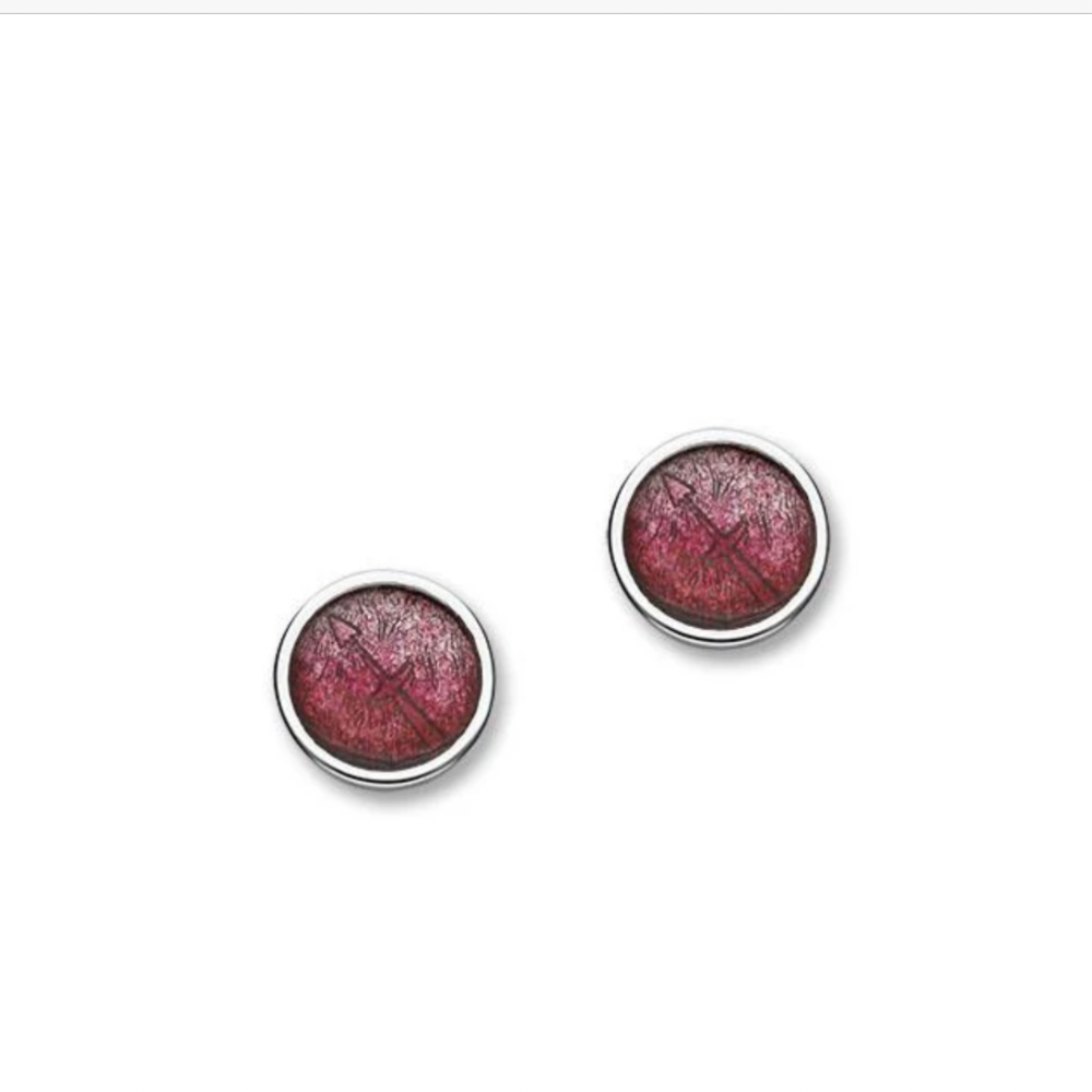 Sagittarius Silver Stud Earrings With Enamel - EE585 Ortak
