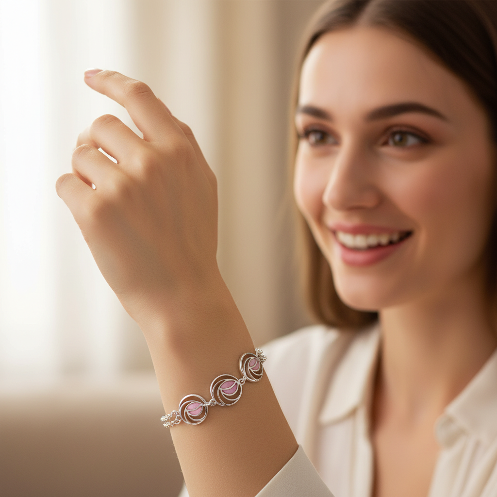 Sea Gems Mackintosh Purple Rose Bracelet.6069
