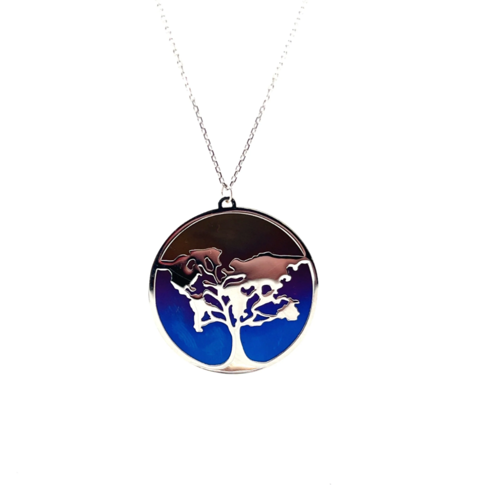 Titanium and Silver Tree Of Life  Pendant.565LBJ