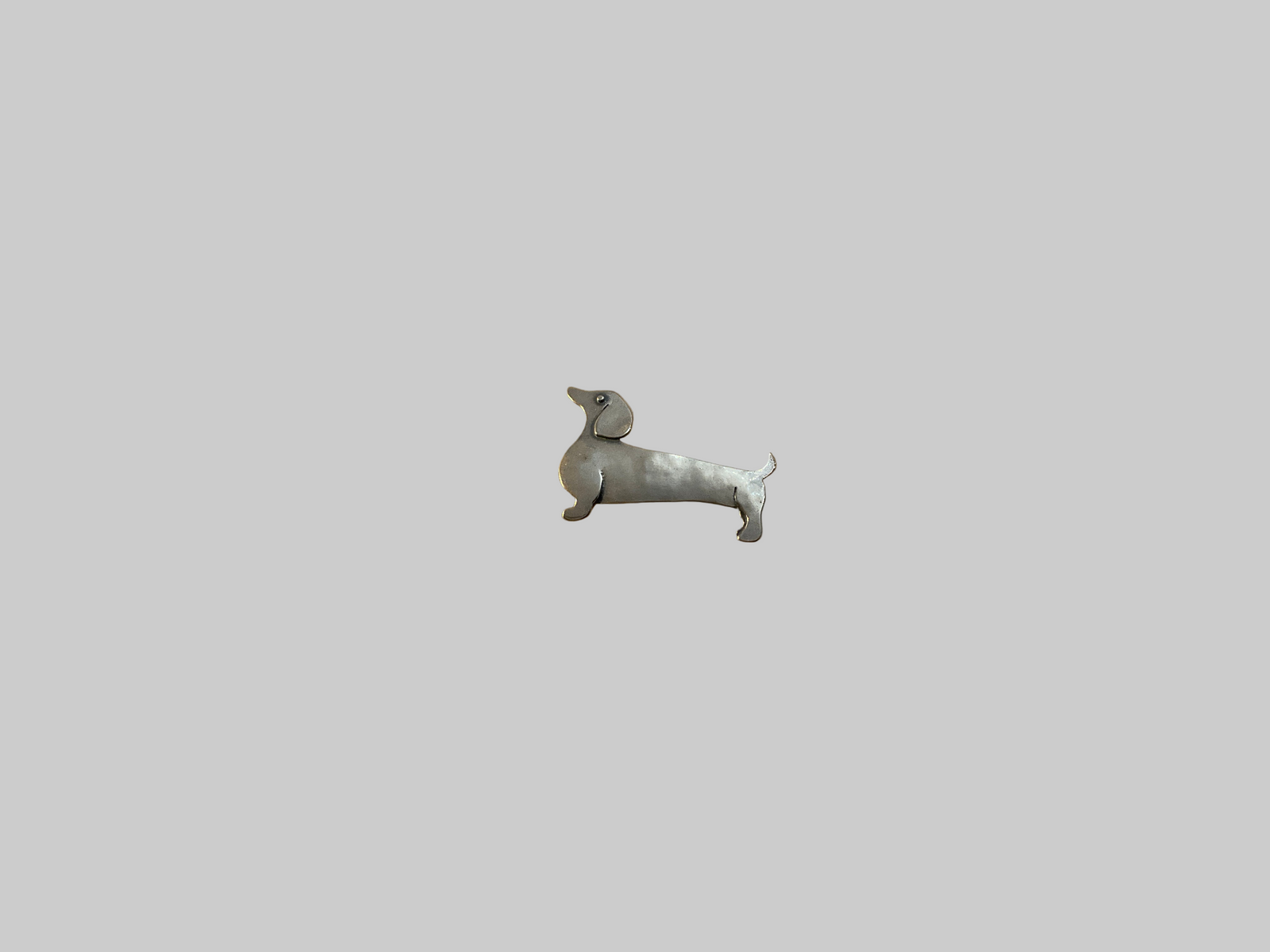 Sterling Silver Daschound Brooch