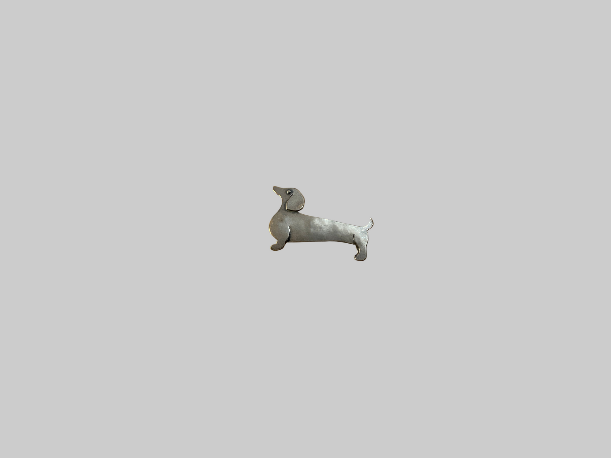 Sterling Silver Daschound Brooch
