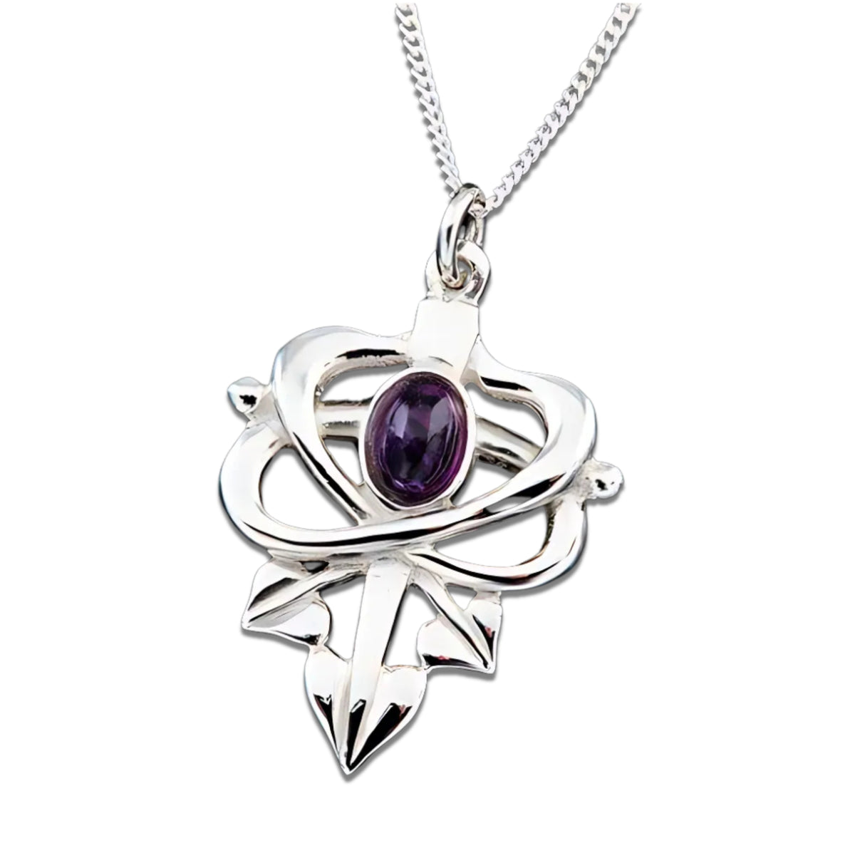 Silver or Gold Gemstone Pendant - GP300 Shetland