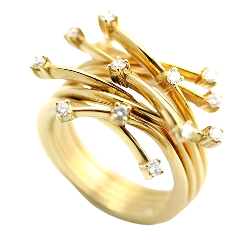 Designer 18 Carat Yellow Gold And Diamond Ring -DA175079