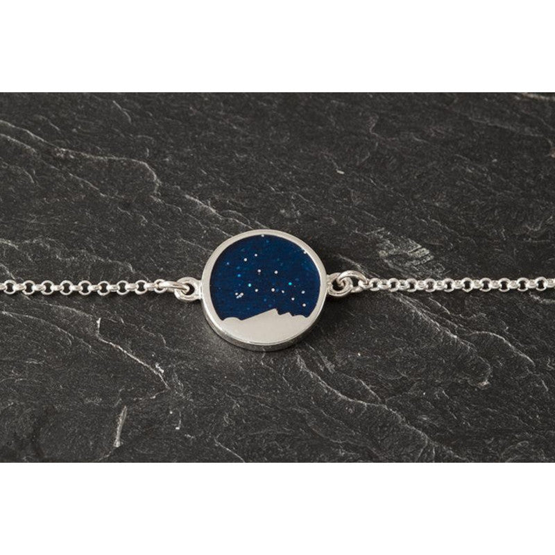 Foula Silver/9ct Yellow Gold Round Bracelet with Enamel - FBR502 Shetland