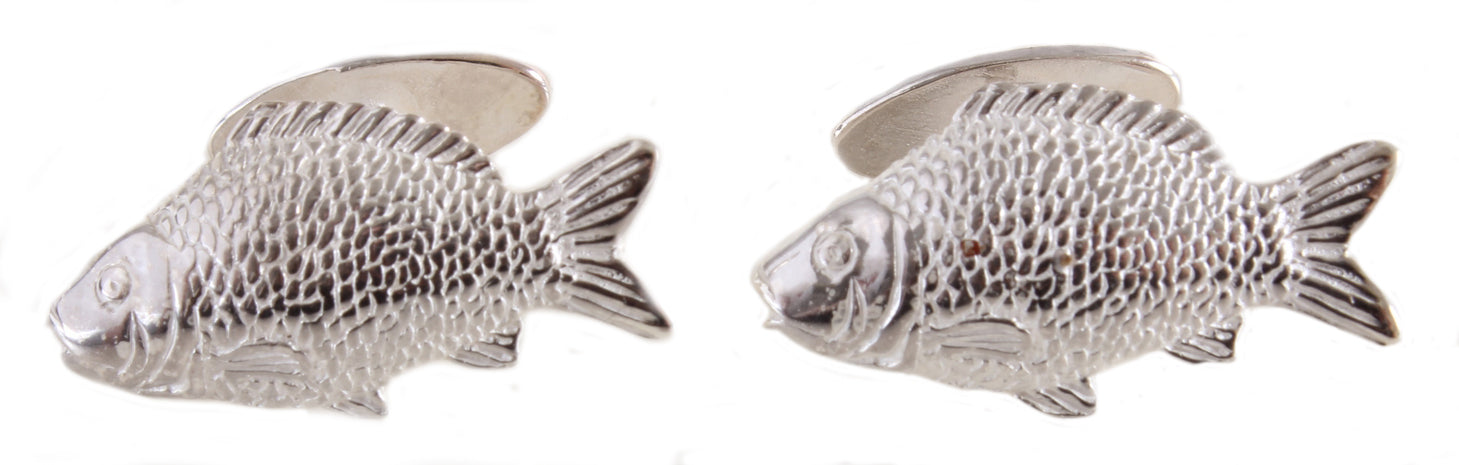 Sterling Silver Fish Cufflinks