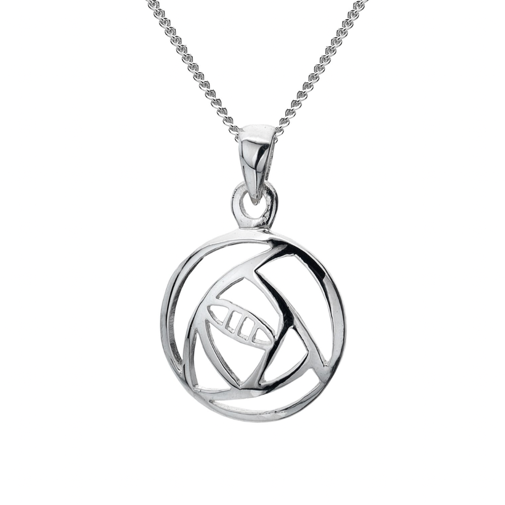 Mackintosh Rose Sterling Silver Pendant  - 6622
