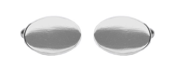 Oval Hallmarked Sterling Silver Cufflinks