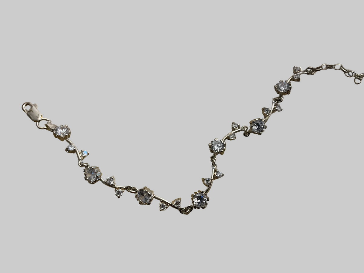 Silver &amp; Cubic Zirconia Bracelet