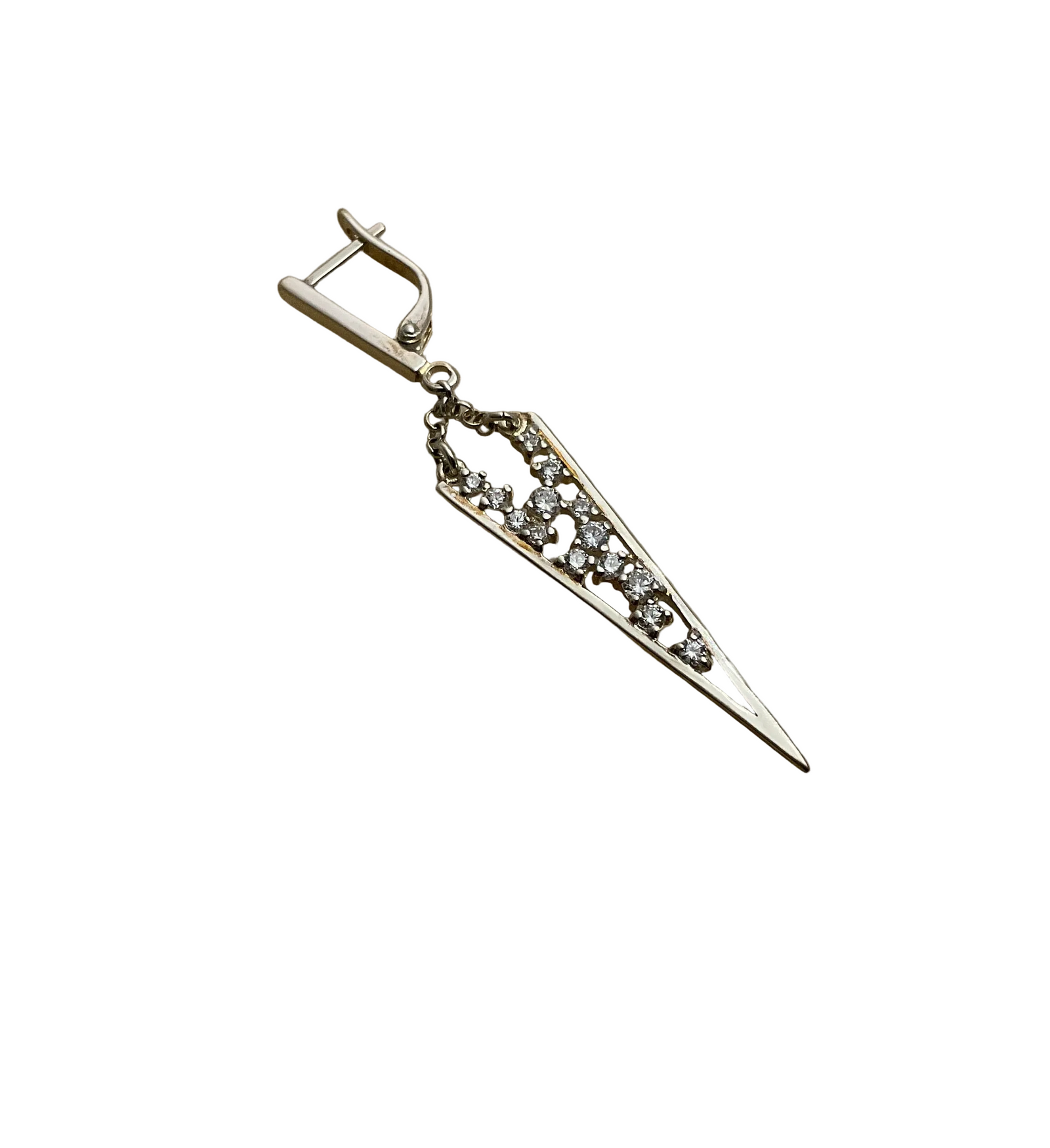 Sterling Silver Earrings Set With Cubic Zirconia.Tokash 701252