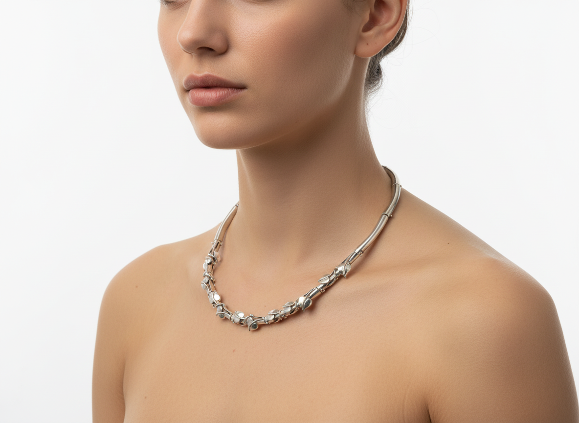 Designer Silver Necklace - 1516 Hagit Gorali