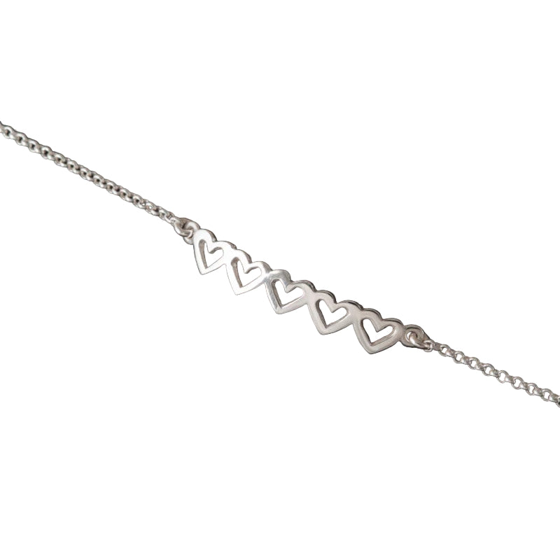 Peerie Smoorkins Five Hearts Bracelet - BR359 Shetland