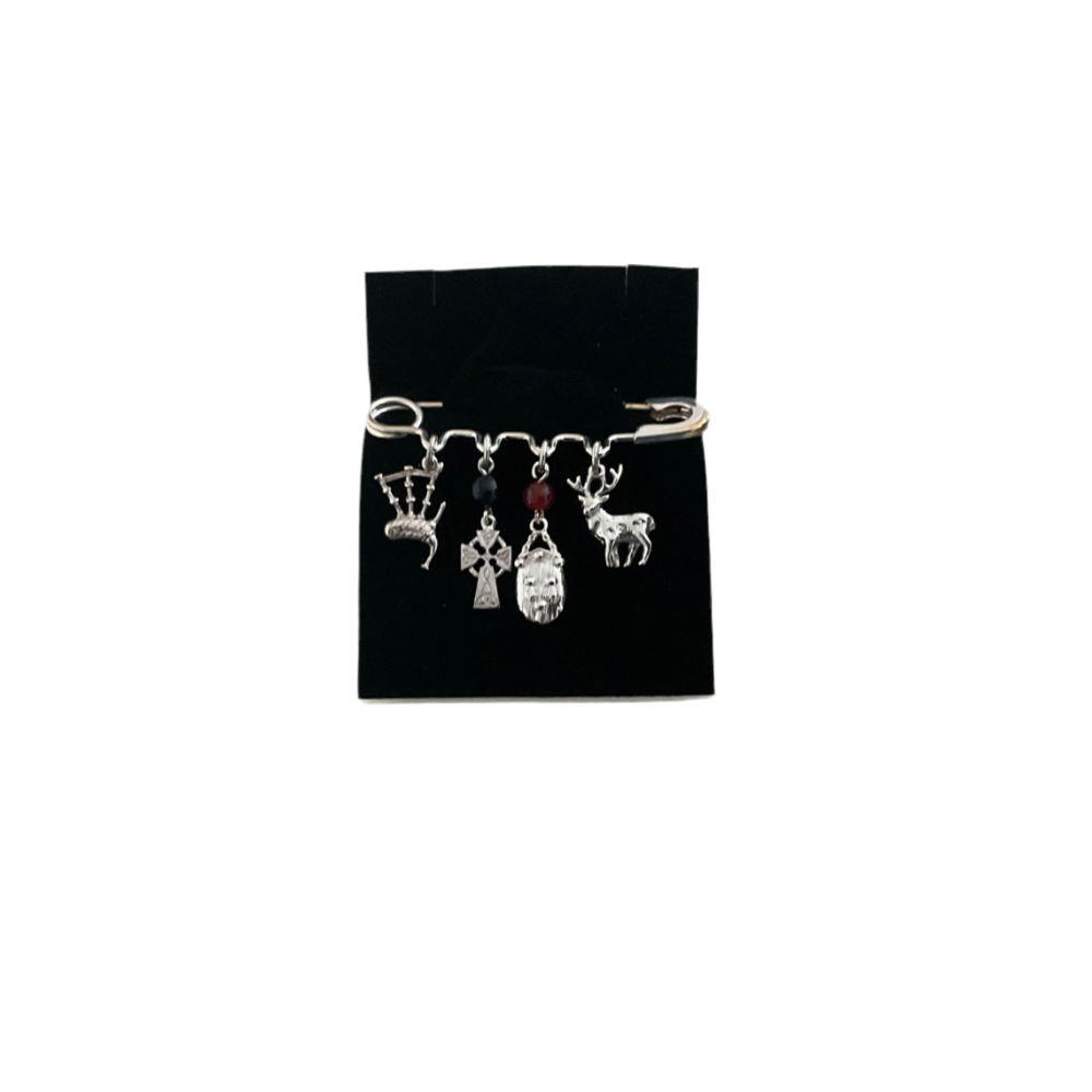 Fabulous Scottish Charm Silver Brooch -one left. Ortak