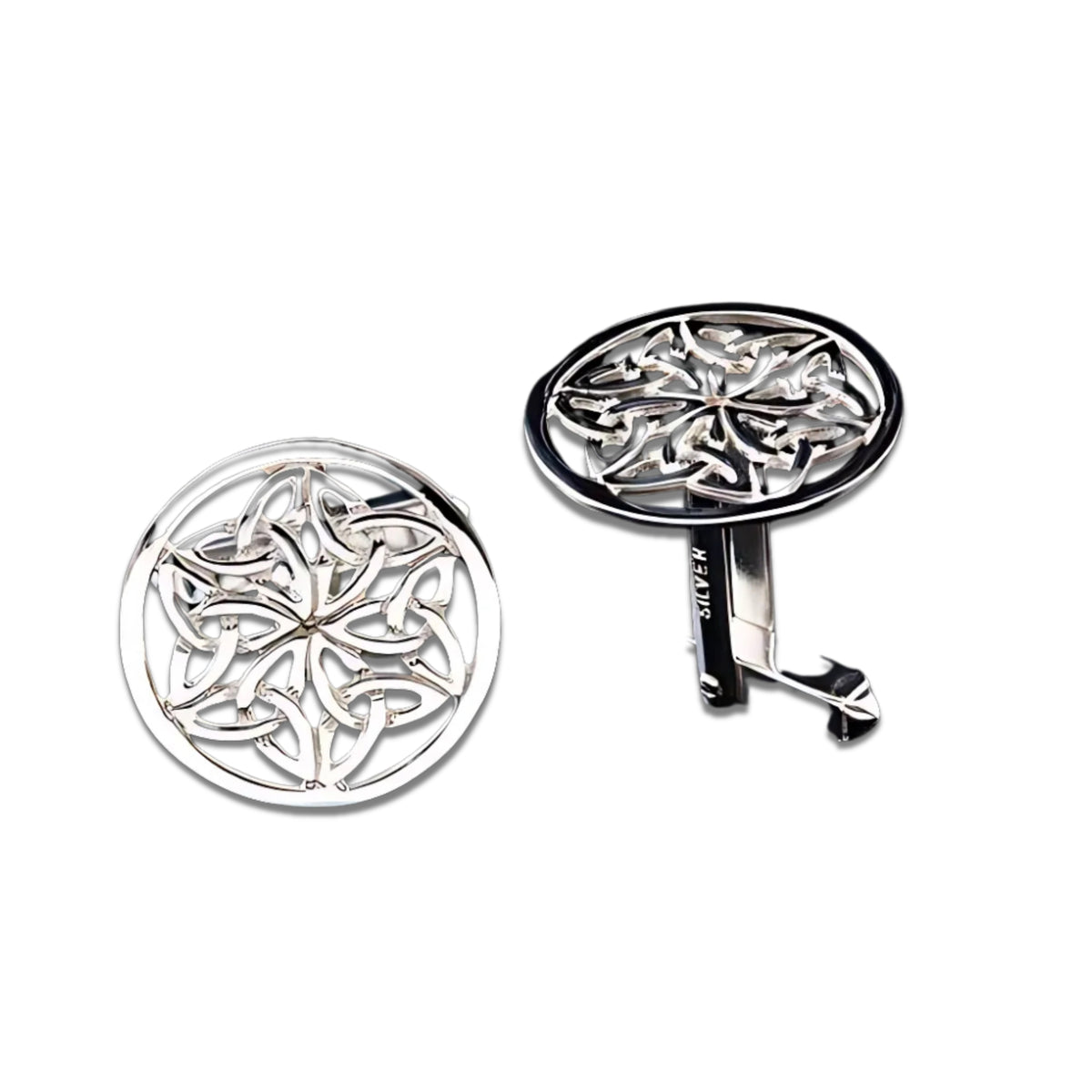 Silver Celtic Cufflinks - C432 Shetland