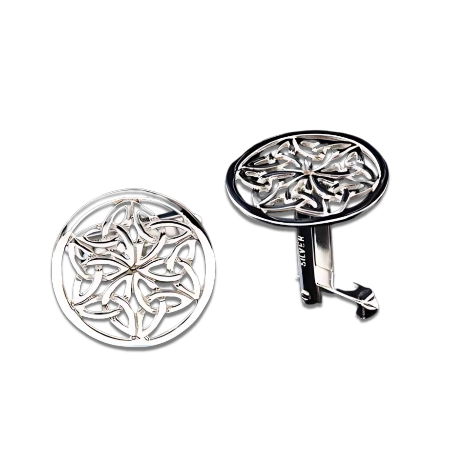 Silver Celtic Cufflinks - C432 Shetland