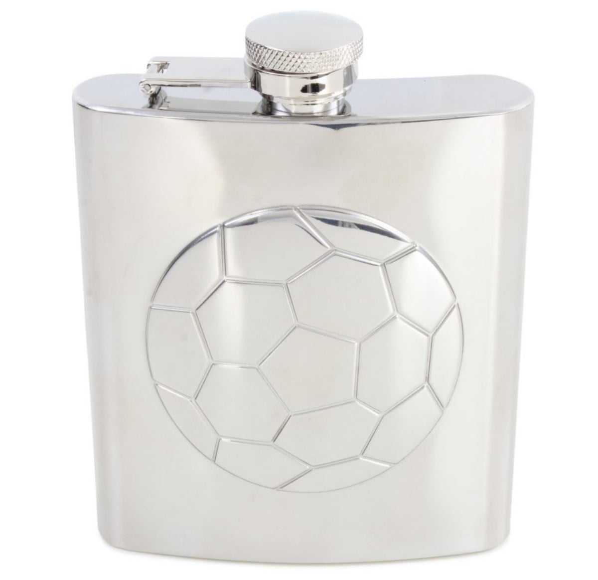Football Design Hip Flask – 6oz Stainless Steel