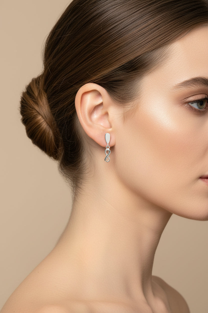 Sterling Silver Infinity Drop Earrings Tokash