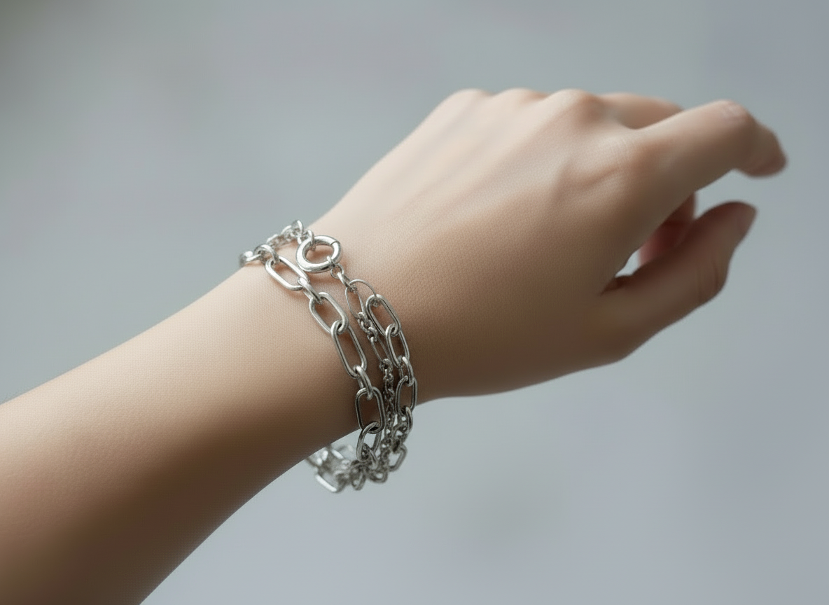 Fashion Jewellery Stainless Steel Multi Chain Bracelet