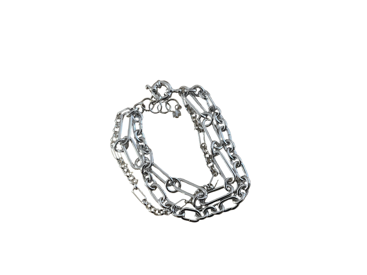 Fashion Jewellery Stainless Steel Multi Chain Bracelet