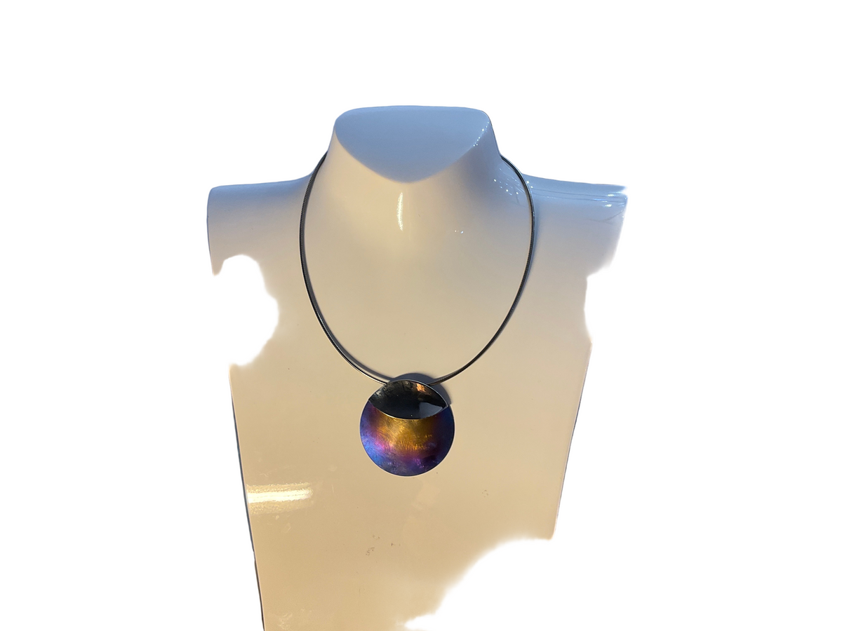 Titanium Silver and Silver wire Necklace 102 LBJ