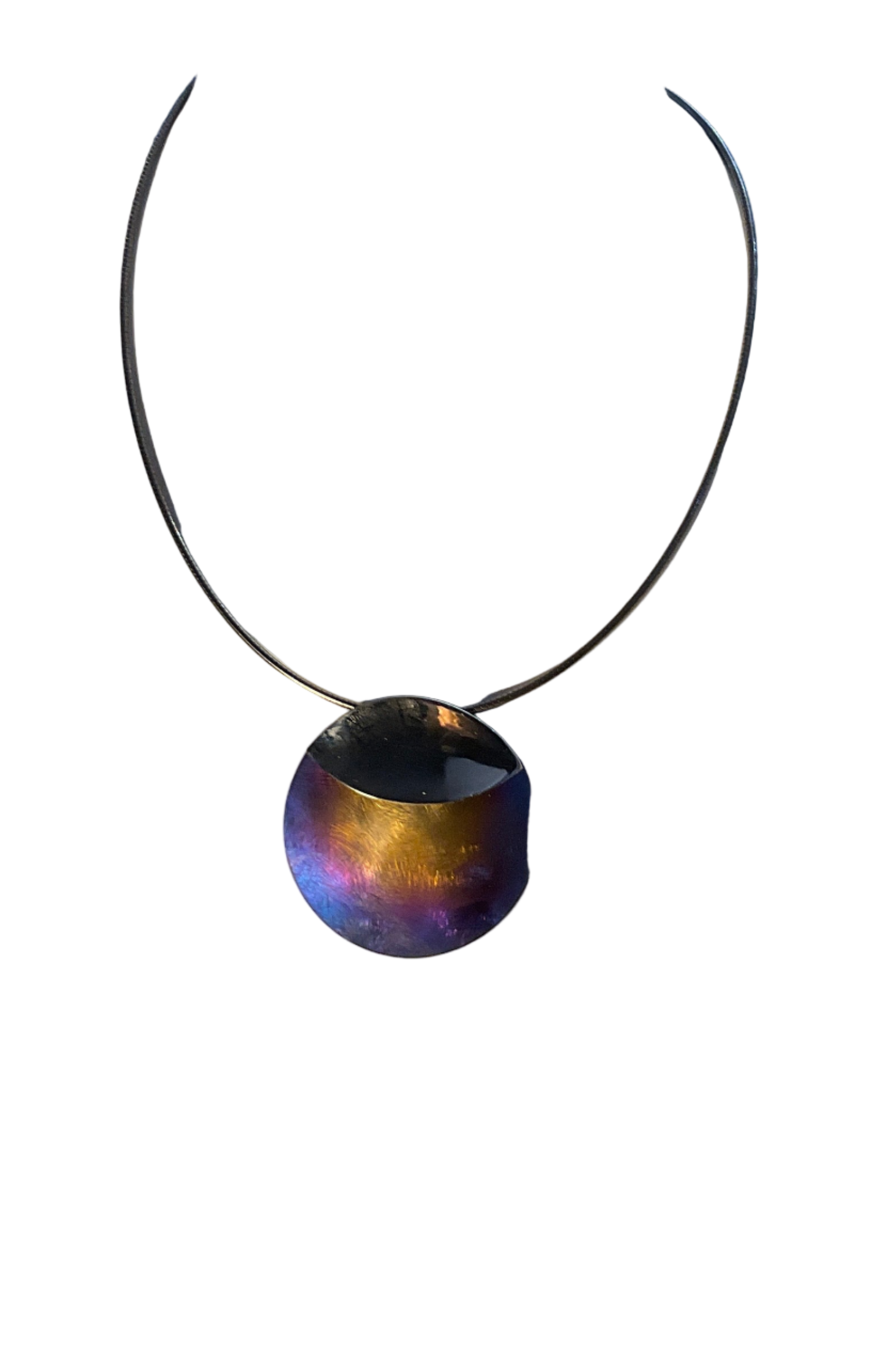 Titanium Silver and Silver wire Necklace 102 LBJ